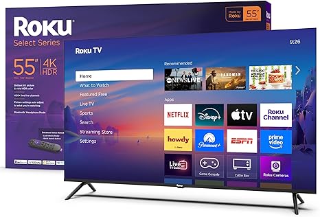 Roku Smart TV – 55-Inch Select Series, 4K HDR TV view 1